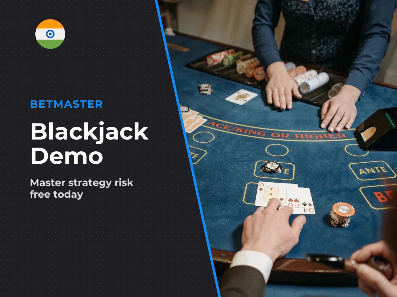 Blackjack demo for practising rules and