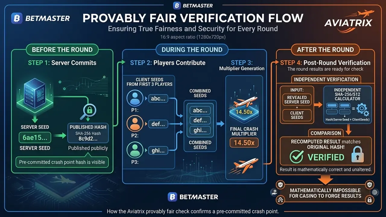 aviatrix provably fair verification scheme