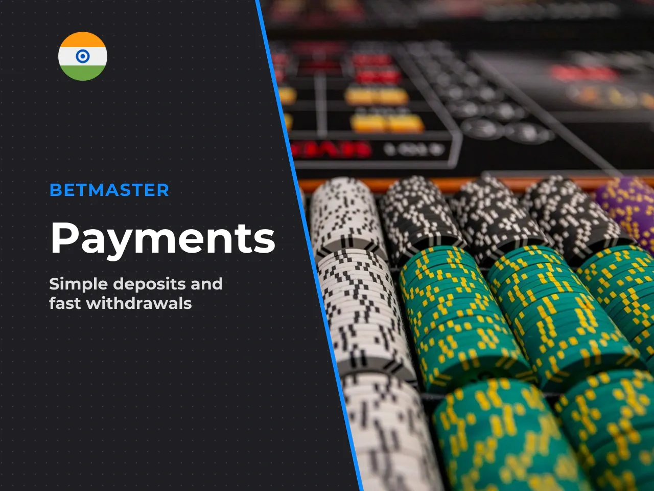 Deposits, withdrawals and Betmaster support. Account